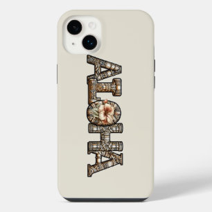 Hawaiian Polynesian Aloha Bamboo Look iPhone 14 Plus Case