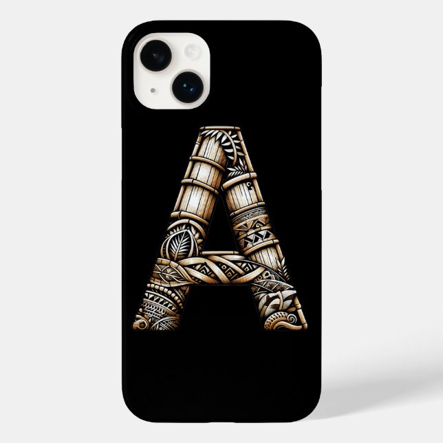 Hawaiian Polynesian Aloha Letter A Custom Initial  Case-Mate iPhone Case (Back)