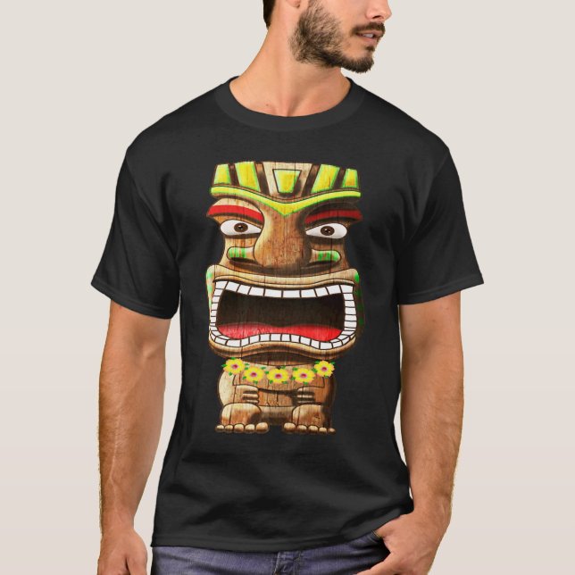 Hawaiian Polynesian Tiki Statue T-Shirt (Front)