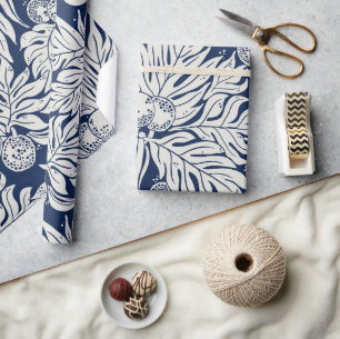 Hawaiian print breadfruit ulu pattern wrapping paper