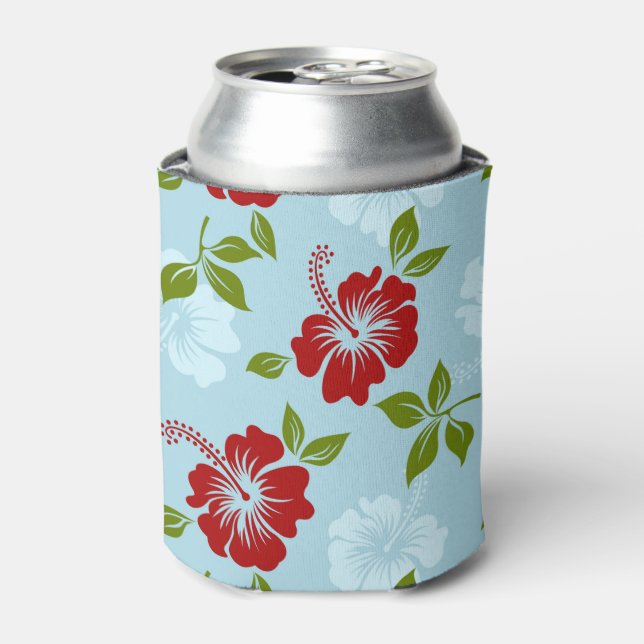Hawaiian Print Can Cooler (Can Front)