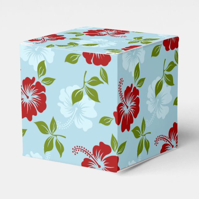 Hawaiian Print Favor Box (Front Side)