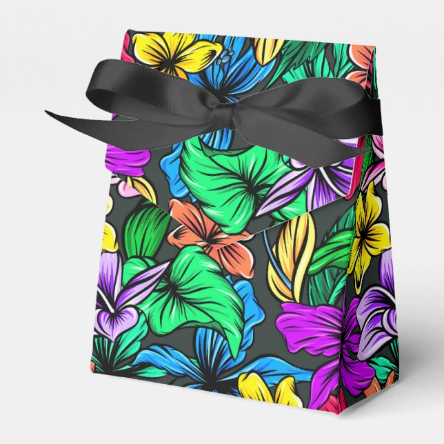 Hawaiian Print Favor Box (Front Side)