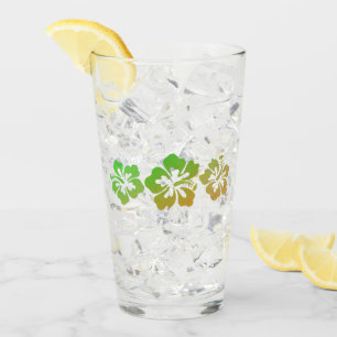 Hawaiian Print  Glass