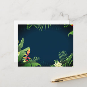 Hawaiian Print  Holiday Postcard