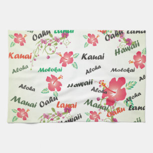 Hawaiian Print Kitchen Towel