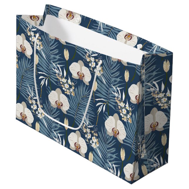 Hawaiian print  large gift bag (Front Angled)