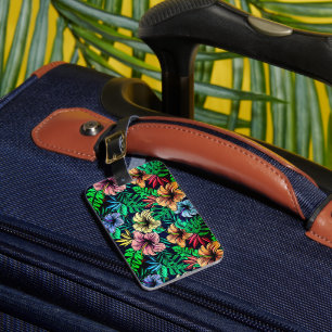 Hawaiian Print Luggage Tag