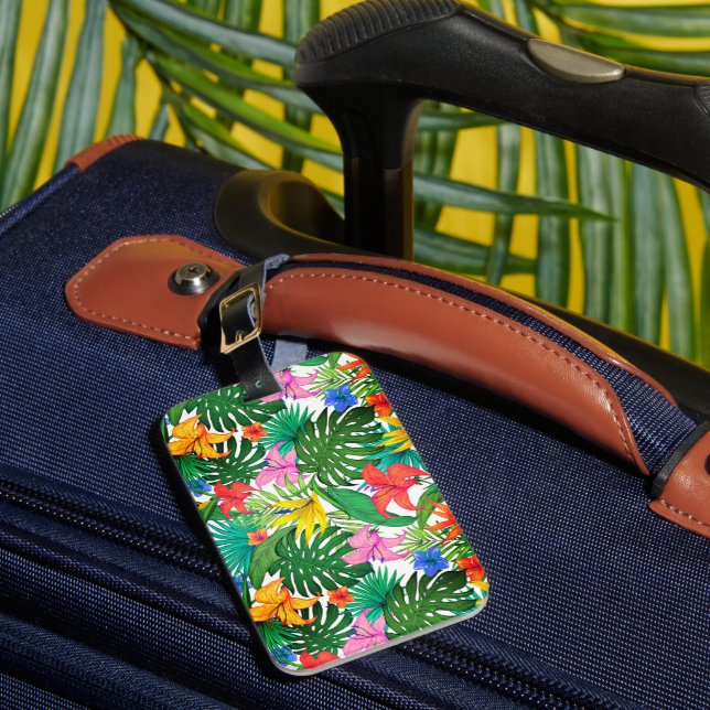 Hawaiian Print Luggage Tag (Front Insitu 1)