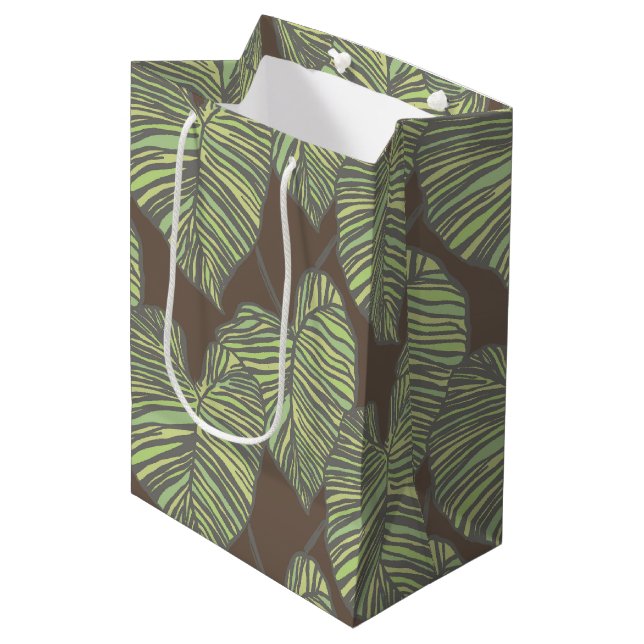 Hawaiian print  medium gift bag (Front Angled)