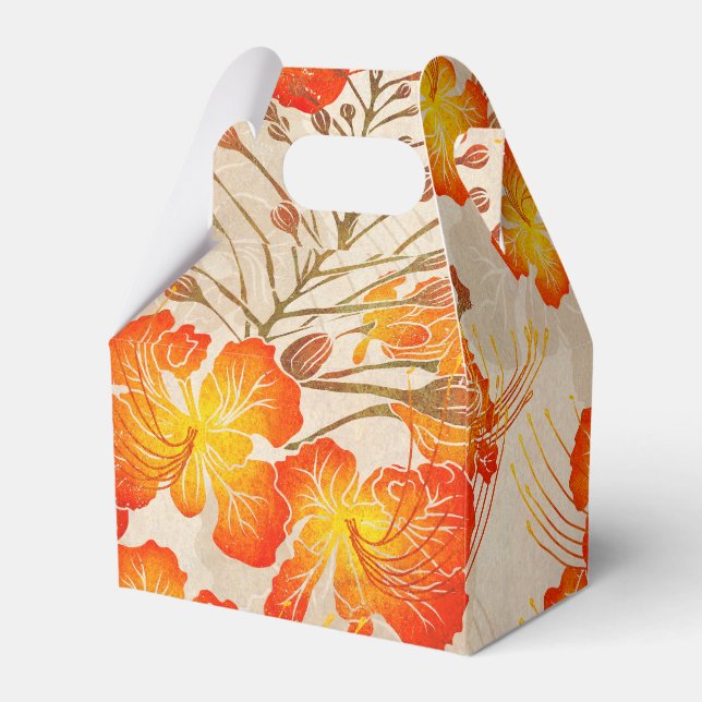 Hawaiian print Ohai Alii v2 pattern Favor Box (Front Side)