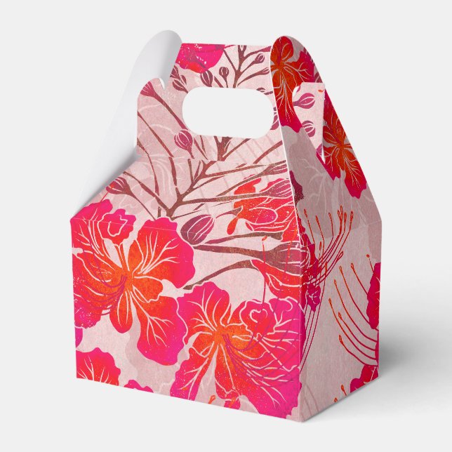 Hawaiian print Ohai Alii v2 pattern Favor Box (Front Side)