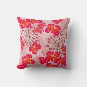 Hawaiian print Ohai Alii v2 pattern Throw Pillow