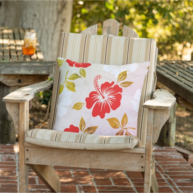 Hawaiian Print Outdoor Pillow (Chair)
