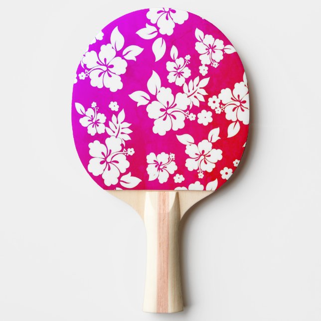 Hawaiian Print  Ping Pong Paddle (Front)