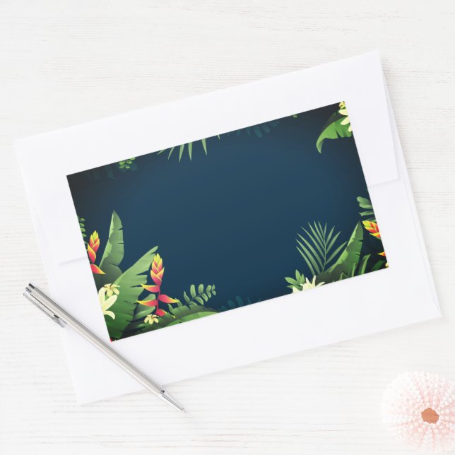 Hawaiian Print  Sticker (Envelope)