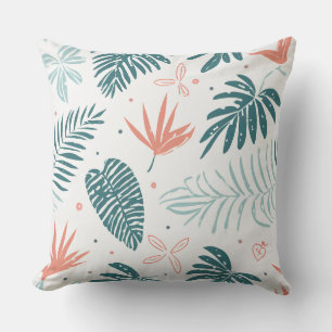Hawaiian print throw pillow