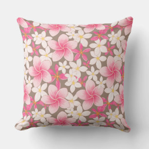 Hawaiian print throw pillow
