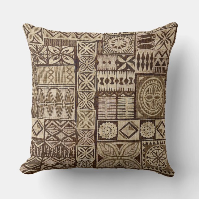 hawaiian print throw pillow (Front)