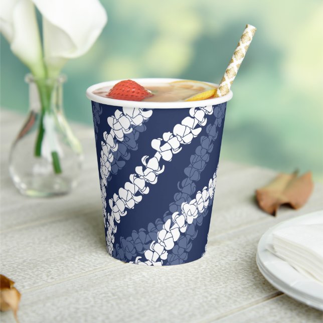 Hawaiian Puakenikeni lei Paper Cups (Insitu)