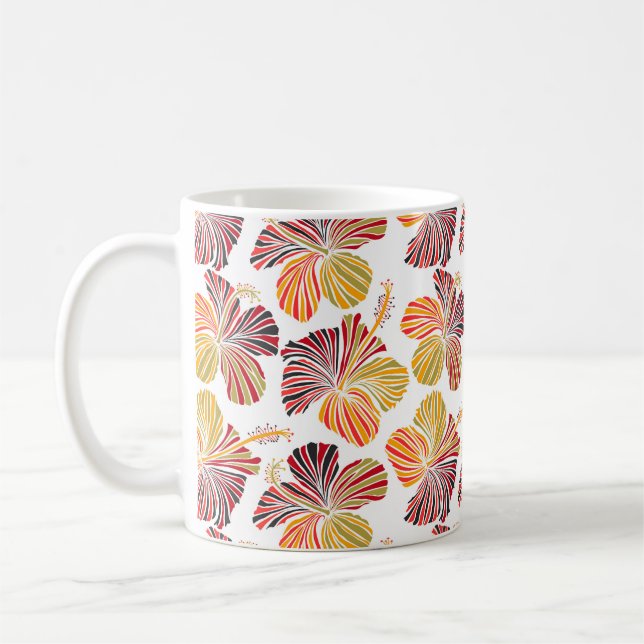 Hawaiian Radiance: Tropical Plant Elegance. Coffee Mug (Left)