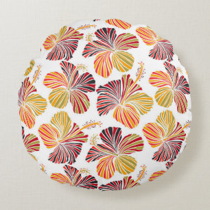 Hawaiian Radiance: Tropical Plant Elegance. Round Pillow