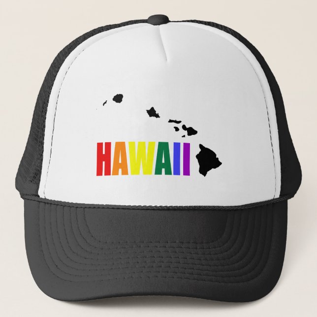 Hawaiian Rainbow 2 Trucker Hat (Front)