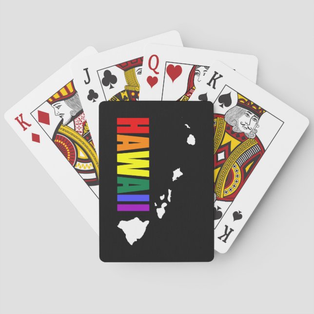 Hawaiian Rainbow 3 Playing Cards (Back)