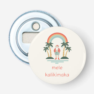 Hawaiian/Rainbow/Palms Santa Bottle Opener