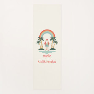 Hawaiian/Rainbow/Palms Santa Yoga Mat