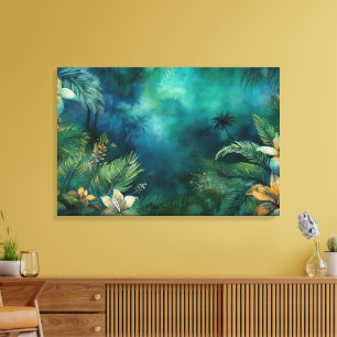Hawaiian Rainforest Journey: Toward the Palms Canvas Print