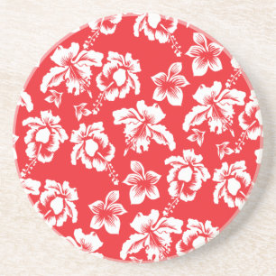 Hawaiian Red Flowers Coaster