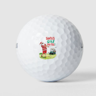 Hawaiian Santa Golfing Merry Christmas Golf Balls