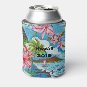 Hawaiian Scenes (customizable) Can Cooler