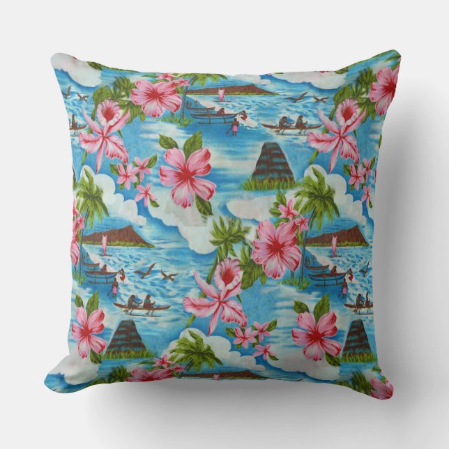Hawaiian Scenes  Throw Pillow (Front)
