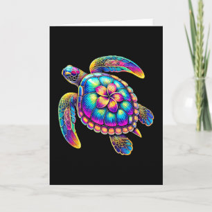 Hawaiian Sea Turtle Colorful Hawaii Vacation Card