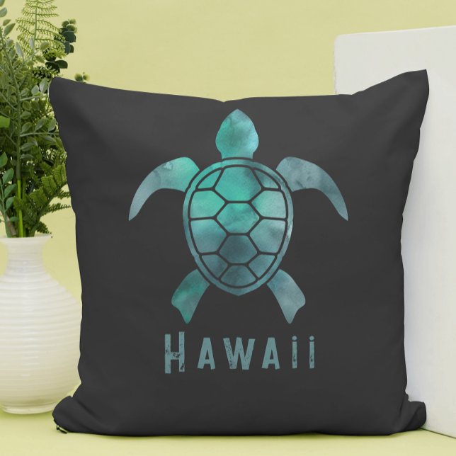Hawaiian Sea Turtle Customizable Throw Pillow (Creator Uploaded)