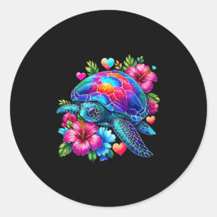 Hawaiian Sea Turtle Hawaii Vacation Beach Summer Classic Round Sticker