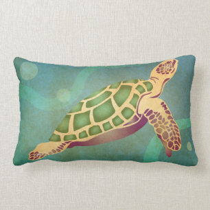 Hawaiian Sea Turtle: Honu Lumbar Pillow