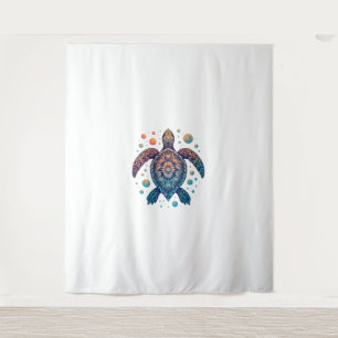 Hawaiian Sea Turtle Tie-Dye Hawaii Vacation Beach  Tapestry