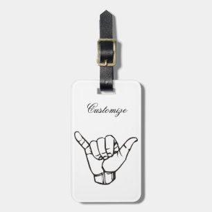 Hawaiian Shaka Brah Wave Thunder_Cove Luggage Tag