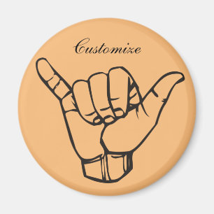 Hawaiian Shaka Brah Wave Thunder_Cove Magnet