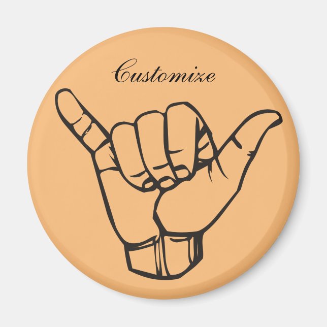 Hawaiian Shaka Brah Wave Thunder_Cove Magnet (Front)