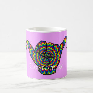 Hawaiian Shaka Psychedelic Thunder_Cove Coffee Mug
