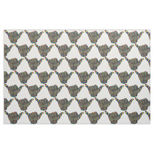 Hawaiian Shaka Psychedelic Thunder_Cove Fabric