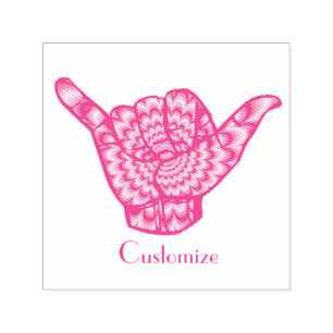 Hawaiian Shaka Psychedelic Thunder_Cove Self-inking Stamp