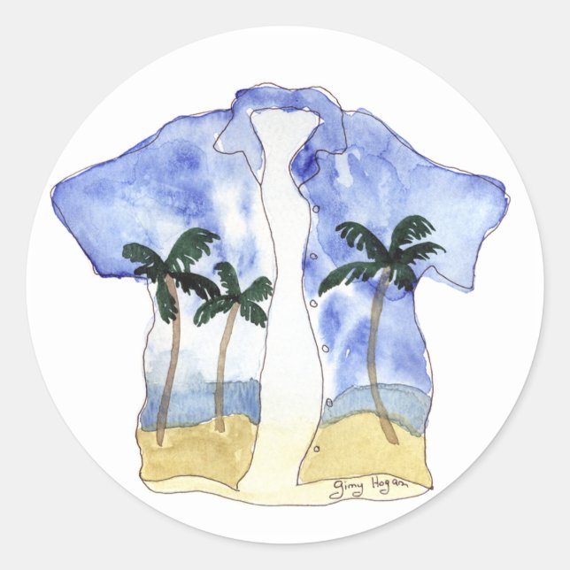 Hawaiian Shirt Sticker (Front)