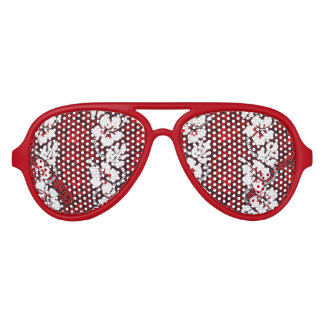 Hawaiian Shirt Tropical Flowers Patterned Aviator Sunglasses