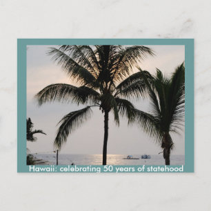 Hawaiian Statehood Postcard
