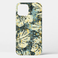 Hawaiian style hibiscus fabric with tribal backgro